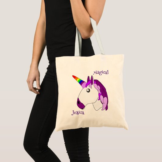 Tote Bag Conception de licorne personnalisée (Devant (produit))