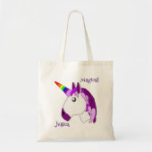 Tote Bag Conception de licorne personnalisée (Devant)