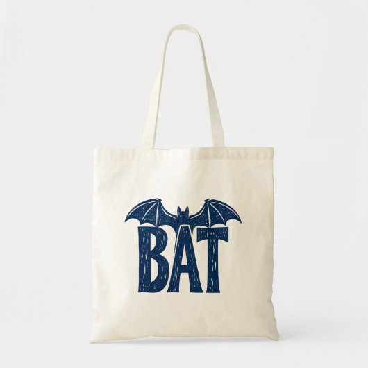 Tote Bag Conception de linogravure d'Halloween avec ailes d (Devant)