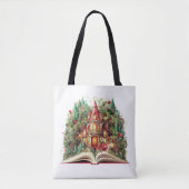 Tote Bag Conception de livres de Noël festifs (Devant)