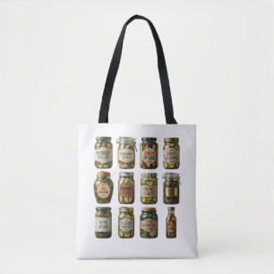 Tote Bag Conception de logo de marque de pickles personnali