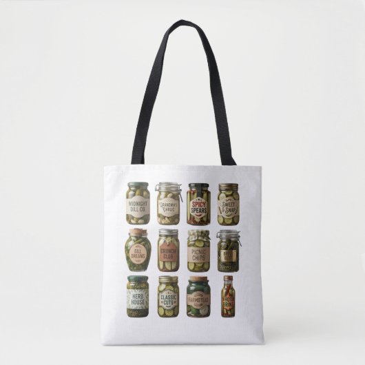 Tote Bag Conception de logo de marque de pickles personnali (Devant)