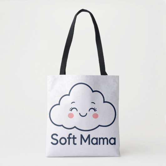 Tote Bag Conception de logo "Maman Douce" de nuage Kawaii m (Devant)