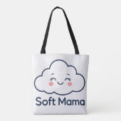 Tote Bag Conception de logo "Maman Douce" de nuage Kawaii m (Dos)