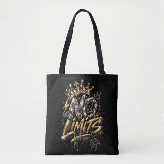 Tote Bag Conception de luxe Couronne Or Sans Limites (Devant)