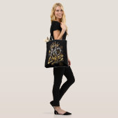 Tote Bag Conception de luxe Couronne Or Sans Limites (Sur le modèle)