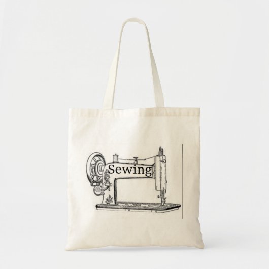 Tote Bag Conception de machine à coudre (Devant)