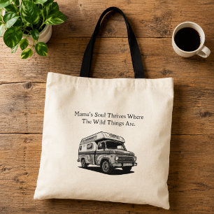 Tote Bag Conception de Maman à l'Âme Sauvage qui s'Épanouit