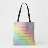 Tote Bag Conception de mandala d'arc-en-ciel de principes (Devant)