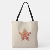 Tote Bag Conception de mandala de fleurs de Granpreneur (Dos)