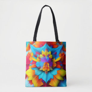 Tote Bag Conception de Mandala Florale colorée
