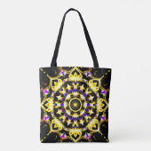 Tote Bag Conception de mandala orné vibrant (Dos)