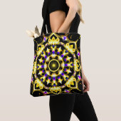 Tote Bag Conception de mandala orné vibrant (De près)