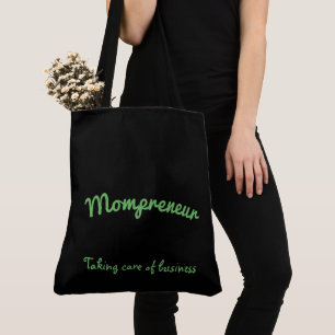 Tote Bag Conception de mandala pour fleur noire et verte Mo