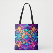 Tote Bag Conception de Mandala psychédélique (Devant)