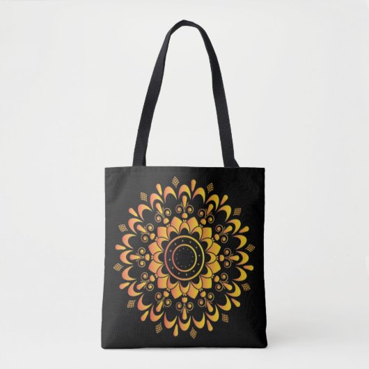 Tote Bag Conception de mandala unique doré-95747 (Devant)