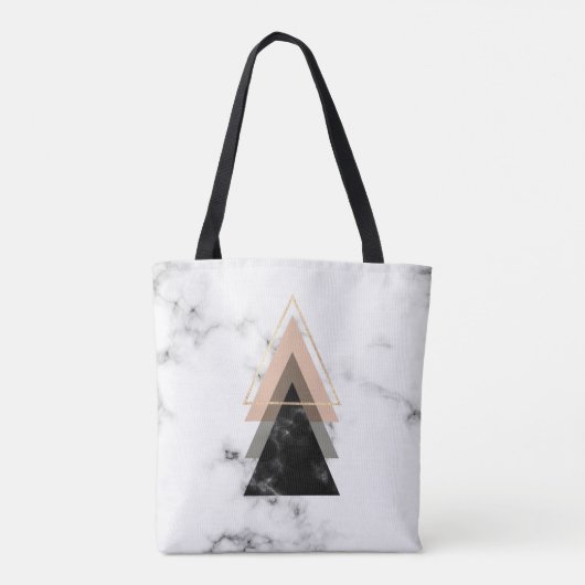 Tote Bag Conception de marbre en pastel d'impression (Dos)