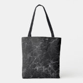 Tote Bag Conception de marbre noire résistante Fourre-tout (Dos)