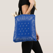 Tote Bag Conception de marguerite bleu et blanc (De près)