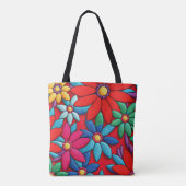Tote Bag Conception de marguerite brodée (Dos)