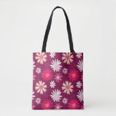 Tote Bag Conception de marguerite Magenta (Devant)