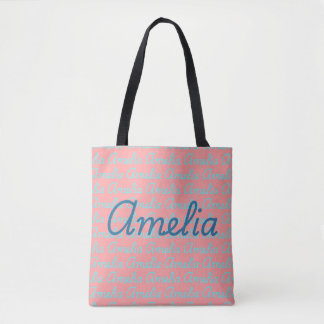 Tote Bag Conception de modèle de nom de signature Amelia