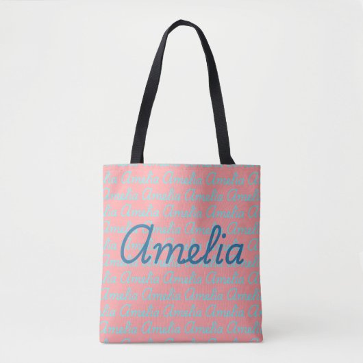 Tote Bag Conception de modèle de nom de signature Amelia  (Devant)