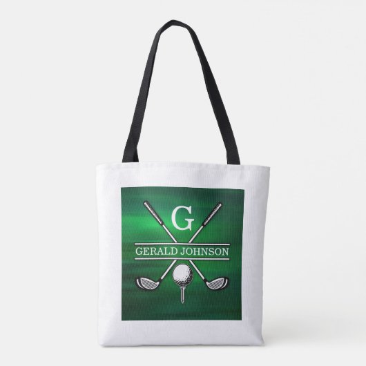 Tote Bag Conception de monogramme de golf sur mesure (Dos)