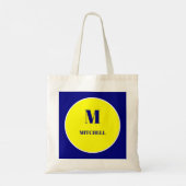 Tote Bag Conception de monogramme personnalisé & nom – Cade (Dos)