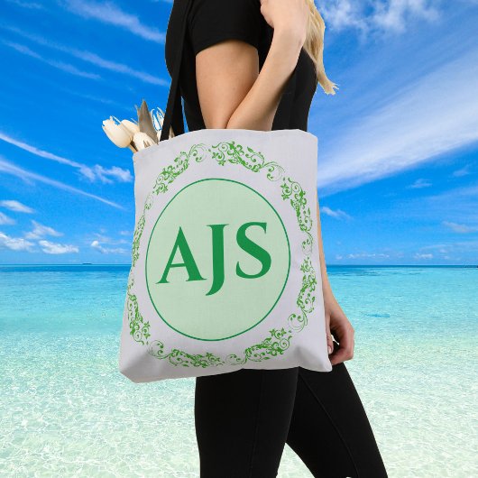 Tote Bag Conception de monogramme personnel.