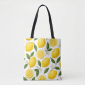 Tote Bag Conception de motif citron | Impression d'été frai (Devant)