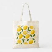 Tote Bag Conception de motif citron | Impression estivale f (Dos)