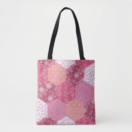 Tote Bag Conception de Motif de Patchwork de style japonais (Devant)
