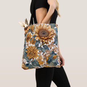 Tote Bag Conception de motif de tournesols dansants