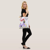 Tote Bag Conception de motivation de bicyclette florale (Sur le modèle)
