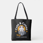 Tote Bag Conception de Mug de vacances avec Cosy Cat et Paw (Dos)