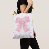 Tote Bag Conception de nœud mignonne mais fougueuse | Art d (De près)