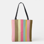 Tote Bag Conception de palette de couleurs à rayures d'été (Dos)