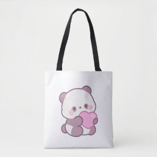 Tote Bag Conception de Panda Heureux Vibrations Mignonnes