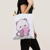 Tote Bag Conception de Panda Heureux | Vibrations Mignonnes (De près)