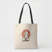 Tote Bag Conception de pandas mignons (Devant)