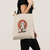 Tote Bag Conception de pandas mignons (De près)