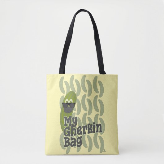Tote Bag Conception de parodie de mode de concombre amusant (Devant)