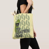 Tote Bag Conception de parodie de mode de concombre amusant (De près)