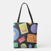 Tote Bag Conception de patchs cool tendance. Wi arrière - p (Dos)