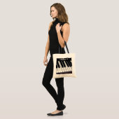 Tote Bag Conception de piano personnalisée (Devant (modèle))