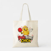 Tote Bag Conception de ping-pong de poussin mignonne (Dos)