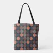 Tote Bag Conception de points de cercle géométrique de terr (Dos)