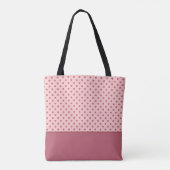 Tote Bag Conception de points de polka rose (Dos)