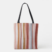 Tote Bag Conception de rayures verticales neutres et chaude (Dos)